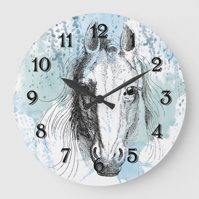 Horse Large Clock (Front)