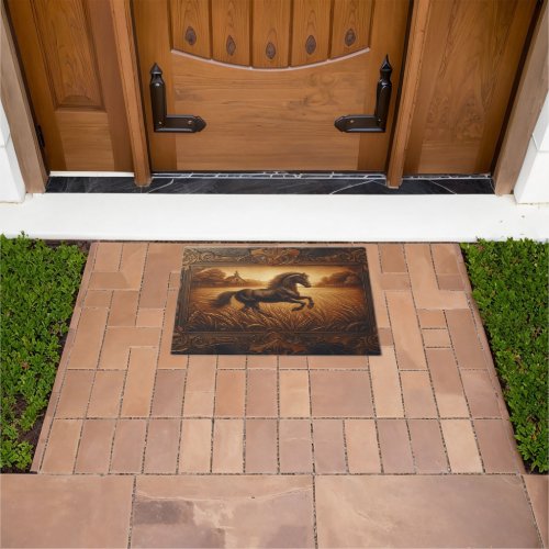 Horse Leather Door Mat