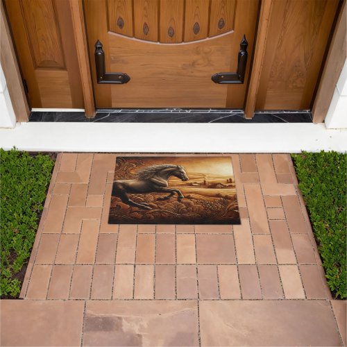 Horse Leather Doormat