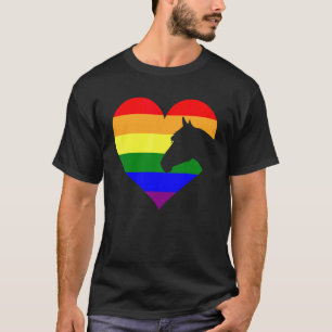 Horse  Lgbt Q Cool Gay Pride Rainbow Flag Ally T-Shirt