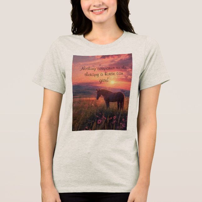 Horse life  Tri-Blend shirt (Front)