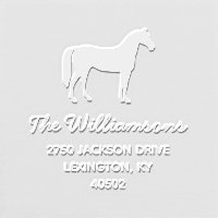 Horse Logo Custom Family Name Return Address