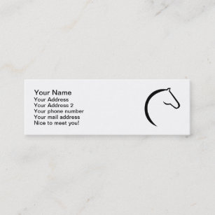 Horse logo mini business card