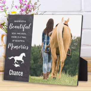 Horse Loss Memorial Keepsake - Horse Photo Plaque