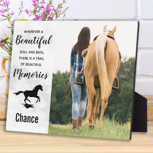 Horse Loss Photo Keepsake - Horse Memorial Plaque