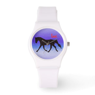 Horse, Love and Hearts Watch