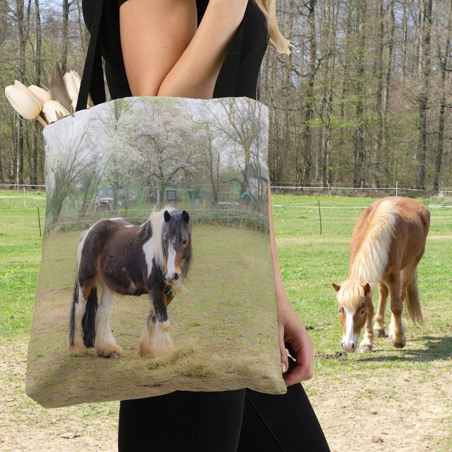 Horse love - cute tinker  tote bag (Creator Uploaded)