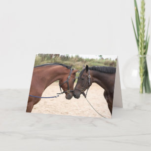 horse love greeting card