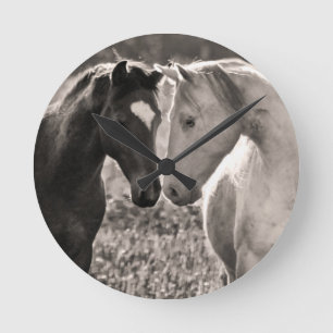 Horse Love Round Clock