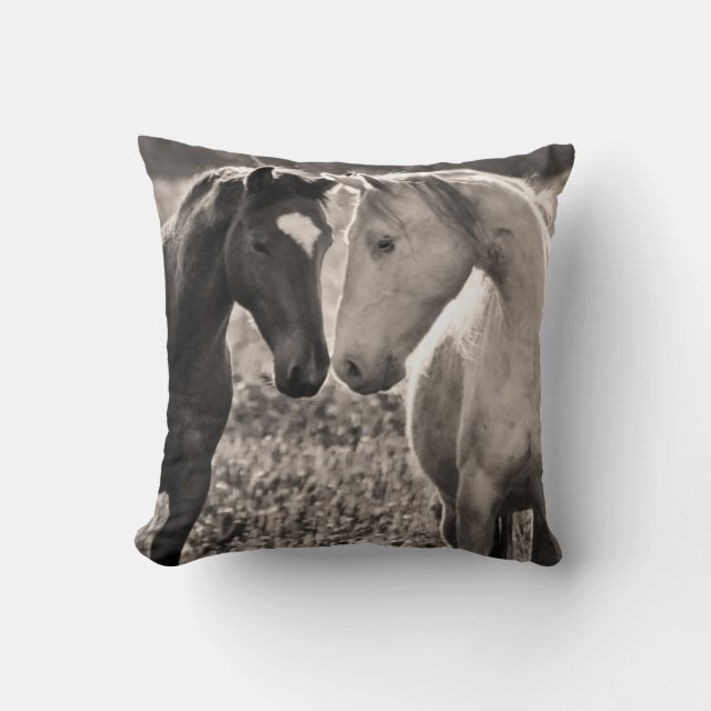 Horse Love Throw Pillow (Front)