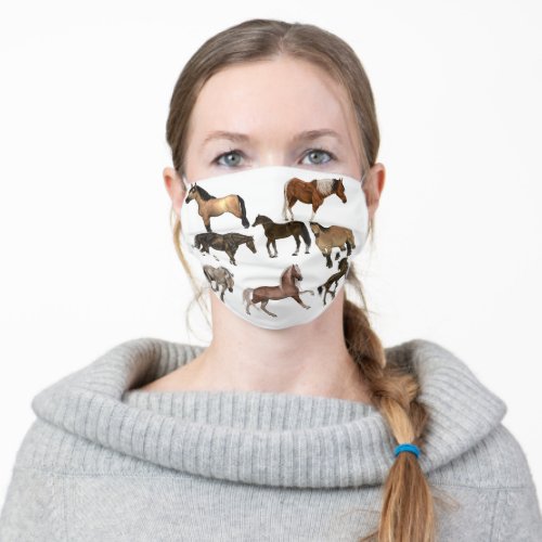 Horse Lover Animal Print Adult Cloth Face Mask