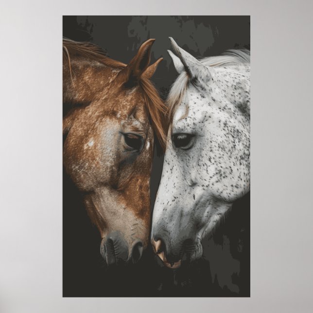 Horse Lover Best Friends Art Poster (Front)