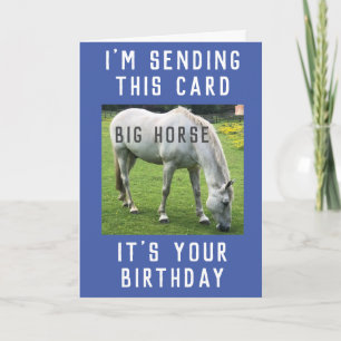 Horse Lover - Big Horse It's Your Birthday Card