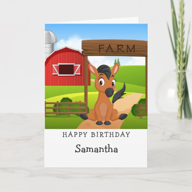 Horse Lover Birthday Card (Front)