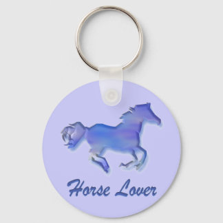 Horse Lover Blue Keychain