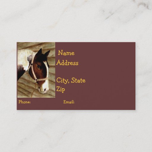 Customizable Horse-Lover Calling Card Business Card Templates