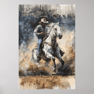 Horse Lover Cowboy Western Art Poster