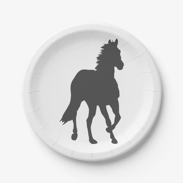 Horse Lover Cowgirl Cowboy Farm Country Western Paper Plates (Front)