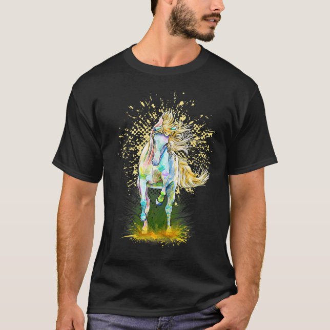 Horse Lover Cowgirl Rodeo Horseback Riding Equestr T-Shirt (Front)