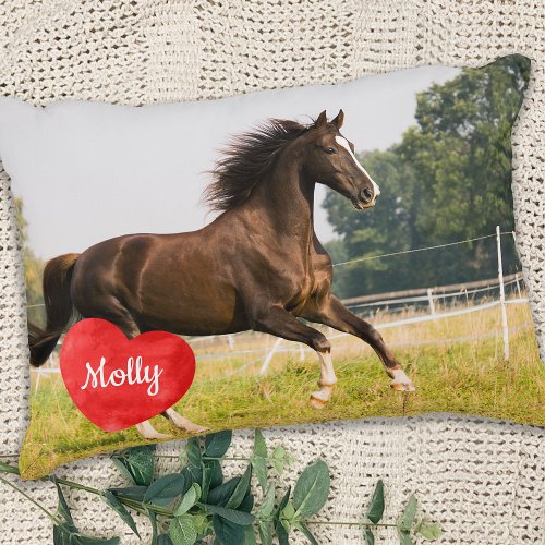 Horse Lover Create Your Own Pet Photo Keepsake Decorative Pillow