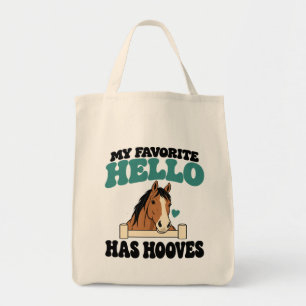 Horse Lover Cute Equestrian Gift Horseback Riding Tote Bag
