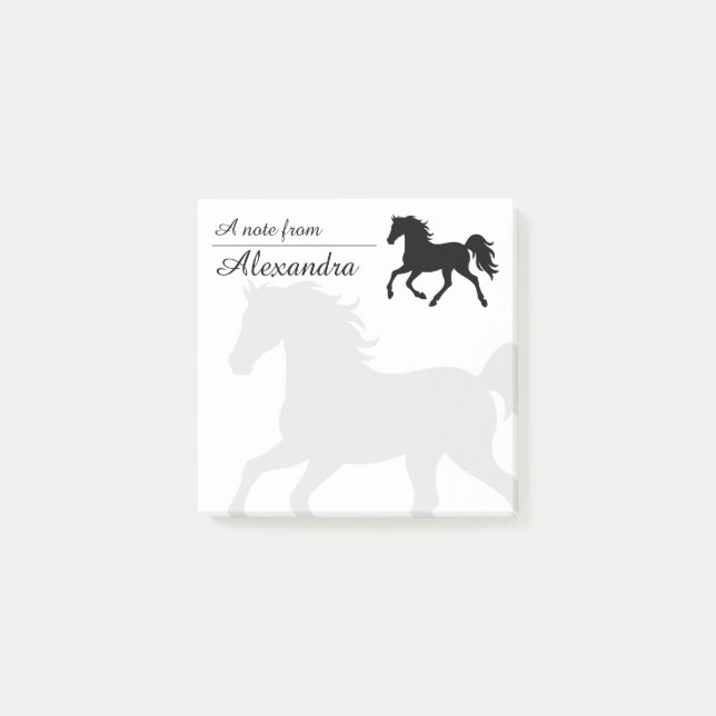 Horse Lover Elegant Custom Note (Front)