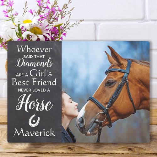 Horse Lover Equestrian Best Friend Keepsake Photo Plaque