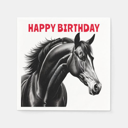  Horse Lover Equestrian Cowboy Western Birthday Napkins