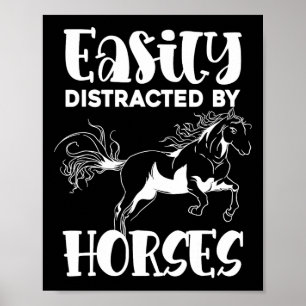 Horse Lover Equestrian Horse Riding Animal Funny H Poster