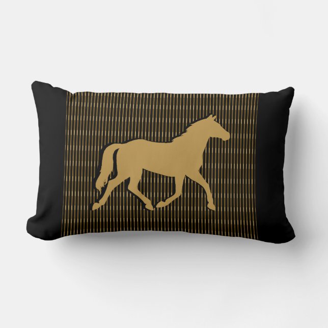 Horse Lover Equestrian Lumbar Pillow (Front)