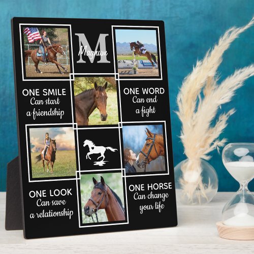 Horse Lover Equestrian Personalized Photo Collage Plaque