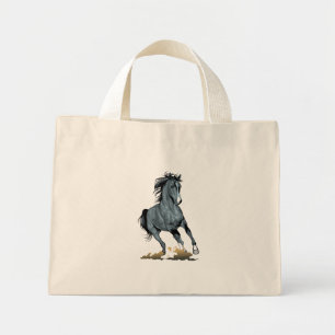 Horse Lover Equestrian Pony Stallion Western Mini Tote Bag