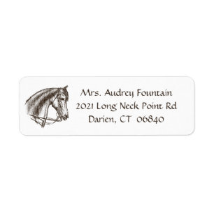 Horse Lover Equestrian Western Country Rodeo Label
