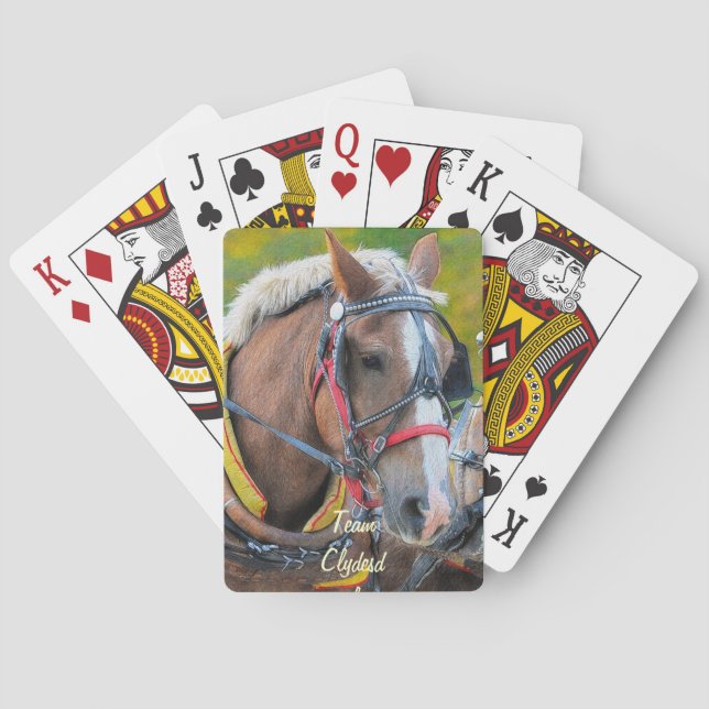 Horse-lover Equine design Poker Cards (Back)