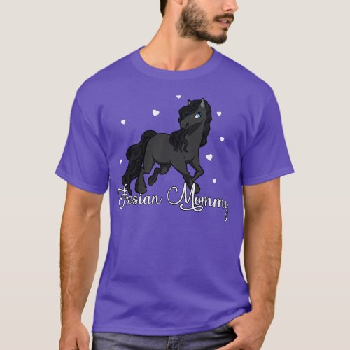 Horse Lover Friesian Mommy T_Shirt