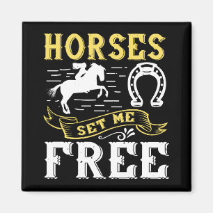 Horse Lover Gift Cowgirl Western Horseback Riding Magnet