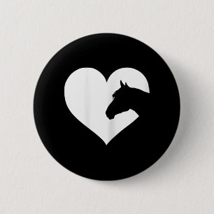 Horse lover  gift for girls & women who love horse button