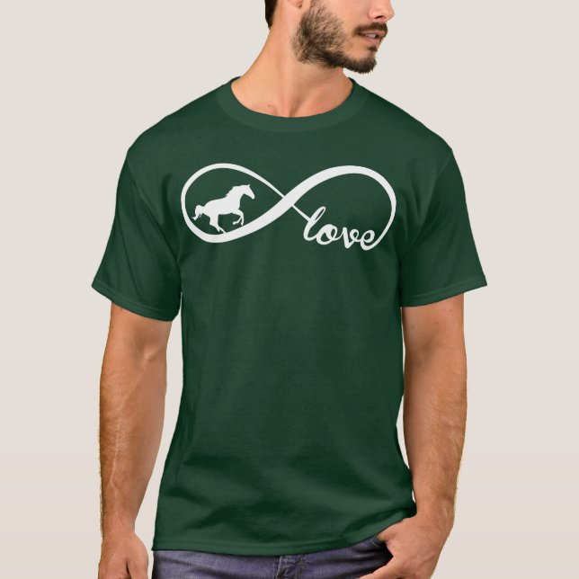 Horse Lover Gift Infinite Love Infinity funny T-Shirt (Front)