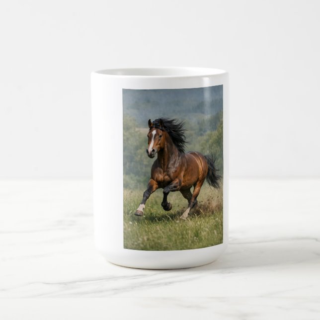 Horse Lover Gift Running Horse Coffee Mug  (Center)