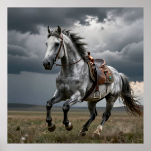 Horse Lover Gift Western Style Poster