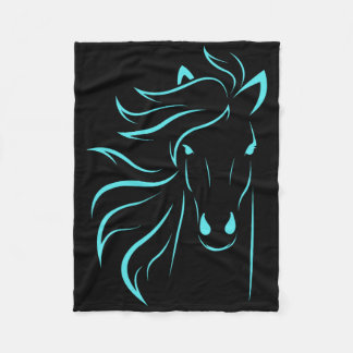 Horse Lover Gifts Womens Equestrian Men Horseback Fleece Blanket
