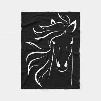 Horse Lover Gifts Womens Equestrian Men Horseback Fleece Blanket
