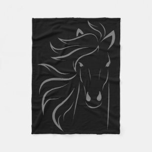 Horse Lover Gifts Womens Equestrian Men Horseback Fleece Blanket