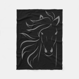 Horse Lover Gifts Womens Equestrian Men Horseback Fleece Blanket