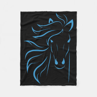 Horse Lover Gifts Womens Equestrian Men Horseback Fleece Blanket