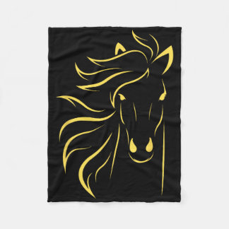 Horse Lover Gifts Womens Equestrian Men Horseback Fleece Blanket