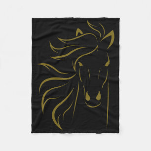 Horse Lover Gifts Womens Equestrian Men Horseback Fleece Blanket