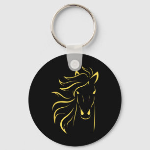 Horse Lover Gifts Womens Equestrian Men Horseback Keychain