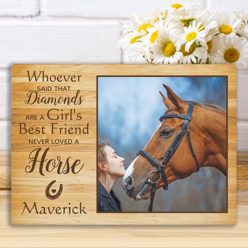 Horse Lover Girls Best Friend Keepsake Photo Plaque
