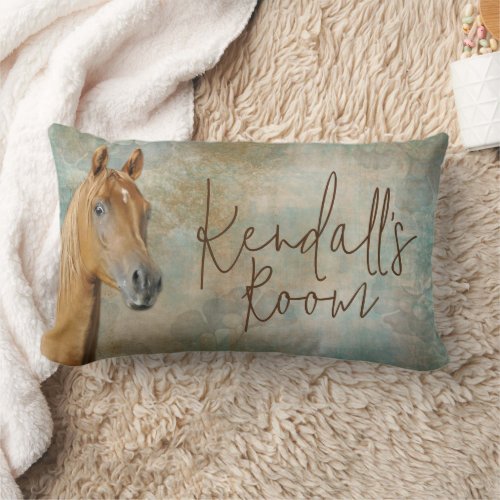 Horse Lover Girls Name Bedroom Pillow